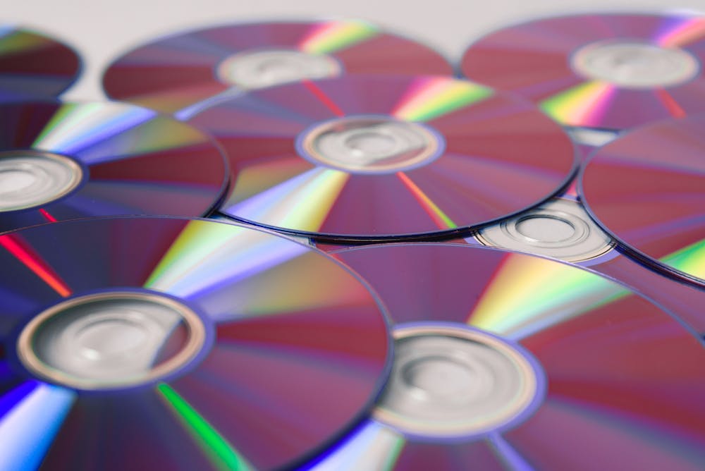 a pile of CDs