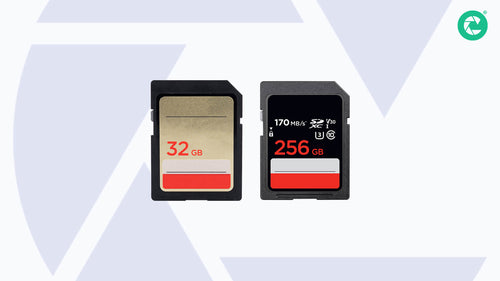 Examples of SD memory cards