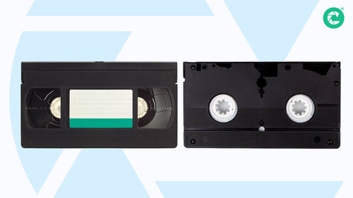 Front and back of a VHS tape