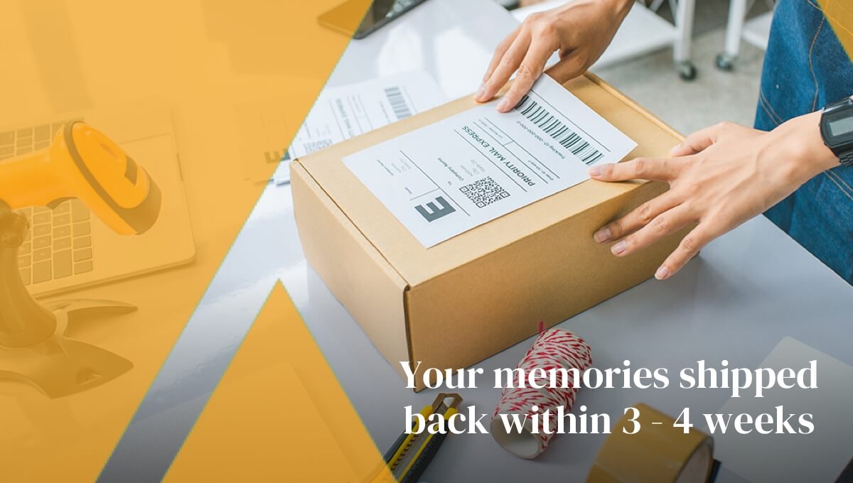 Your memories shipped back within 3 - 4 weeks 