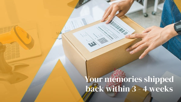 Your memories shipped back within 3 - 4 weeks