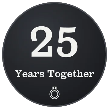 25 Years Together engraving idea