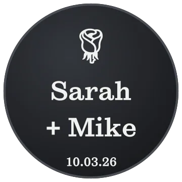 Sarah + Mike engraving idea